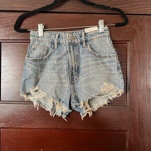 Zara rhinestone shorts NWOT